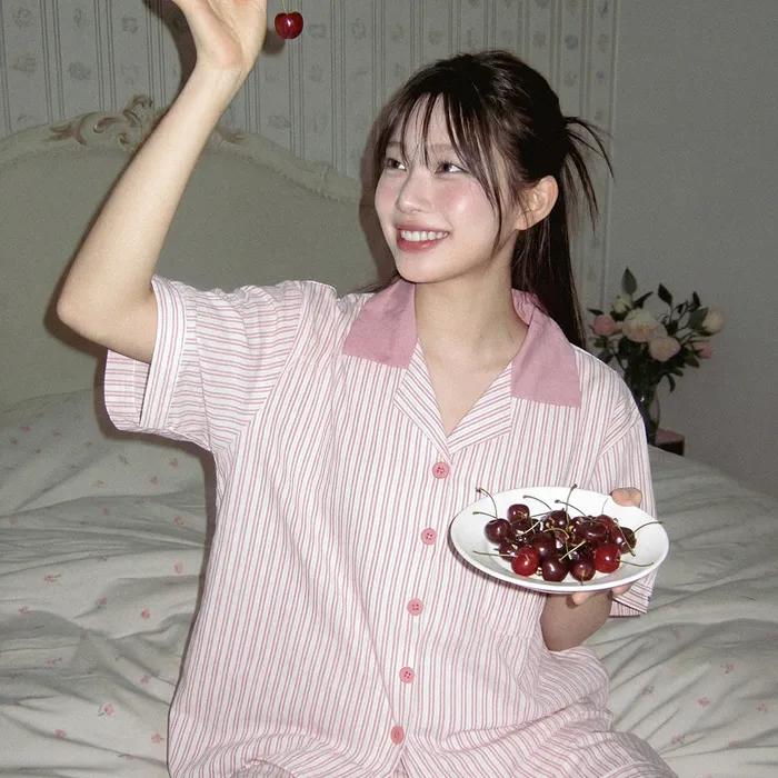 페쉬 클린핏 반팔 커플 잠옷세트