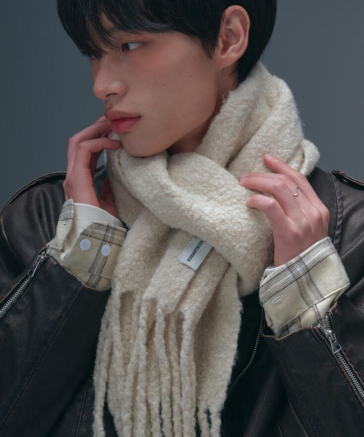 [EXCLUSIVE] Soft Wool Muffler (Ivory)