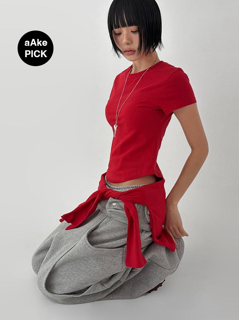 [*당일발송/SET] WAIST LAYERED TEE (4color!)