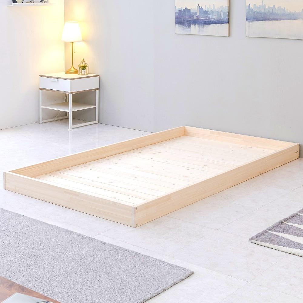 핀란디아 편백나무 저상형 침대 프레임 삼나무 매트리스 깔판 받침대 패밀리 데이베드 SS