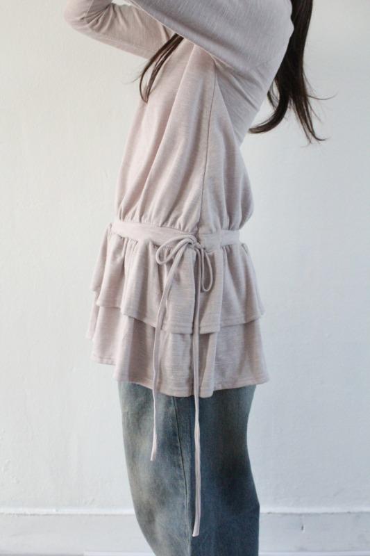 히피디피 moi frill long tee (3color)