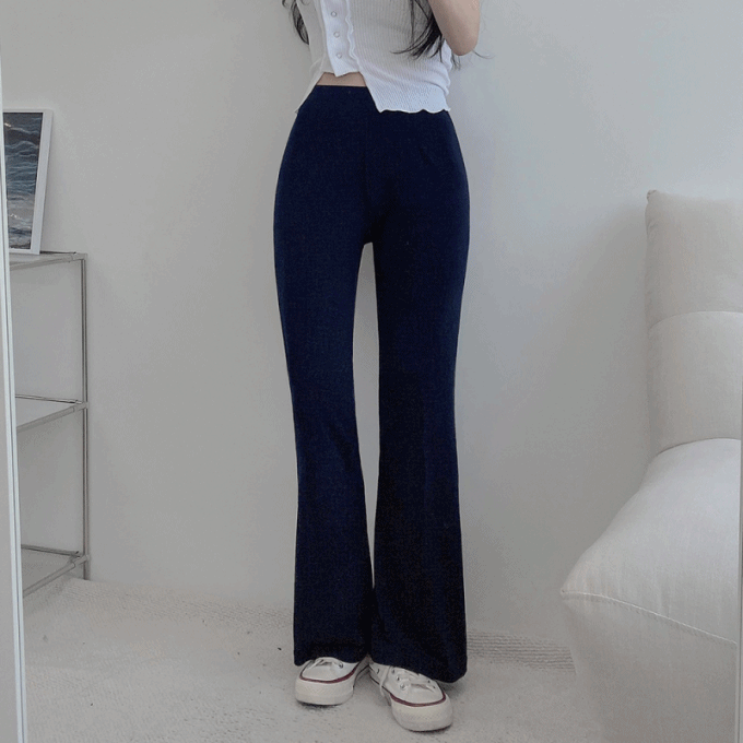 [ 여름까지쭉/냉장고원단 ] 도우 히든밴딩 스판 여름 부츠컷 팬츠