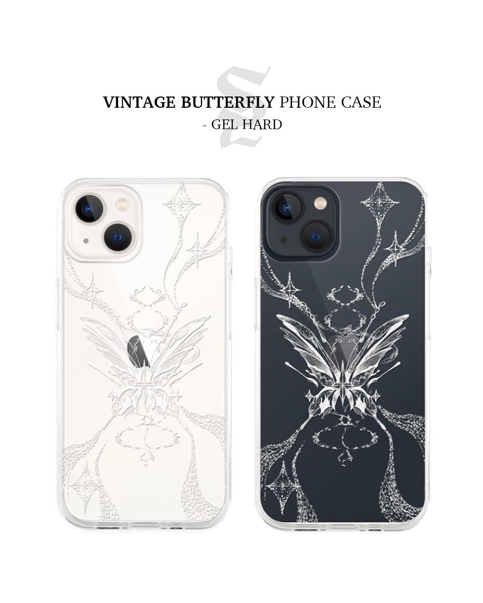 [엽서 증정] Vintage butterfly phone case (젤하드)
