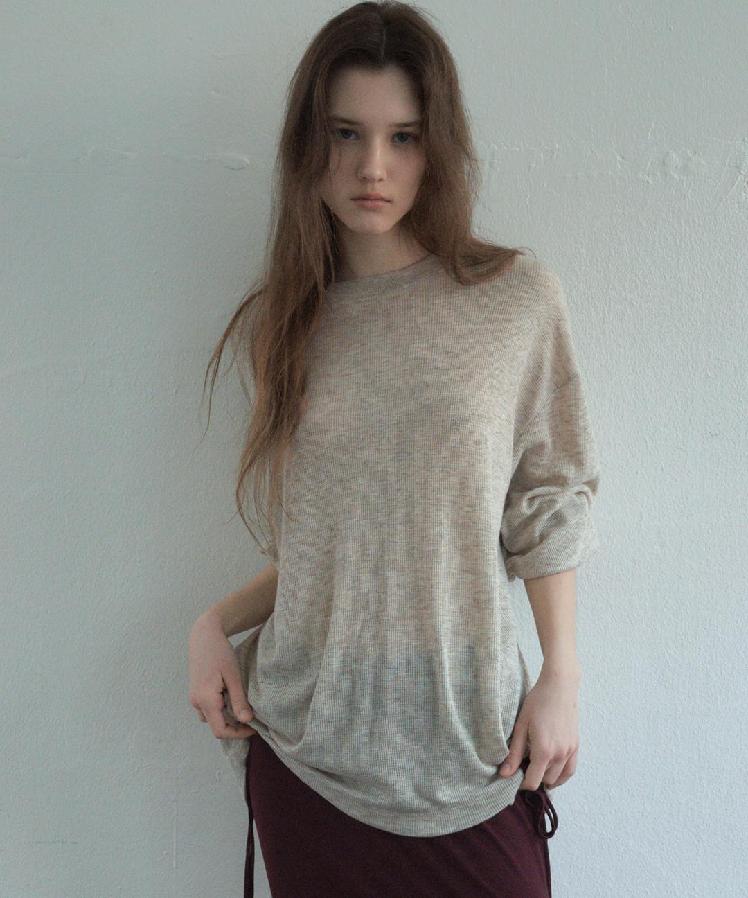 씨타 Wool Blend Comfort-Fit Waffle Long-sleeve T-shirt_CTT392(5color)