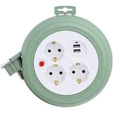 러그박스 USB 멀티릴선 멀티탭 3구 + USB 2포트 민트 1.0SQ