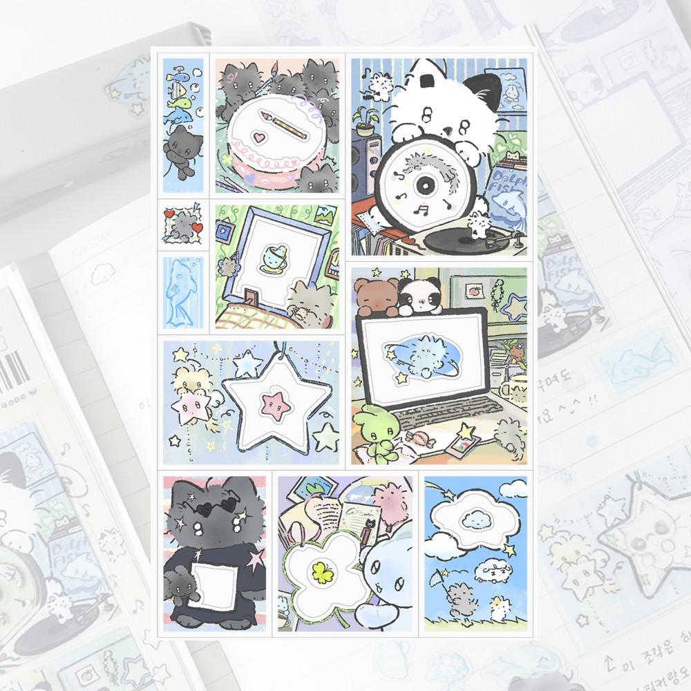 [가벼운친구들] 순간순간 프레임 스티커