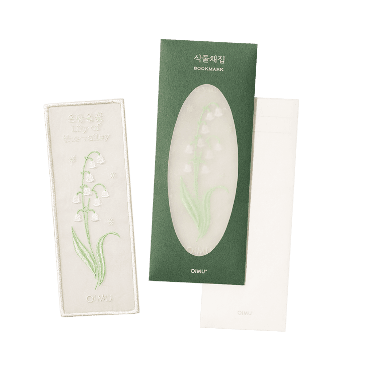 Plant collecting bookmark _ lily of the valley