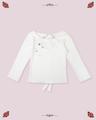 (PRE-ORDER) BACK RIBBON STUD T SHIRTS [IVORY]