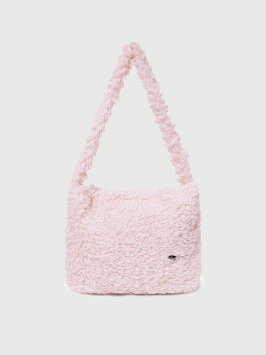 [2개 이상 구매 시 할인] 크림 푸들 뽀글이 숄더백 (2 color)