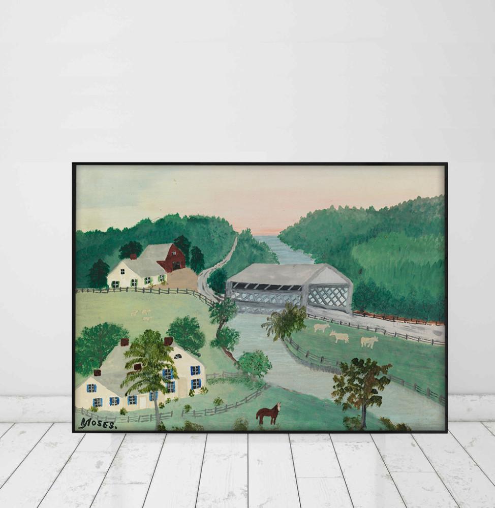 그랜드마 모지스 봄의 풍경 인테리어 포스터 액자