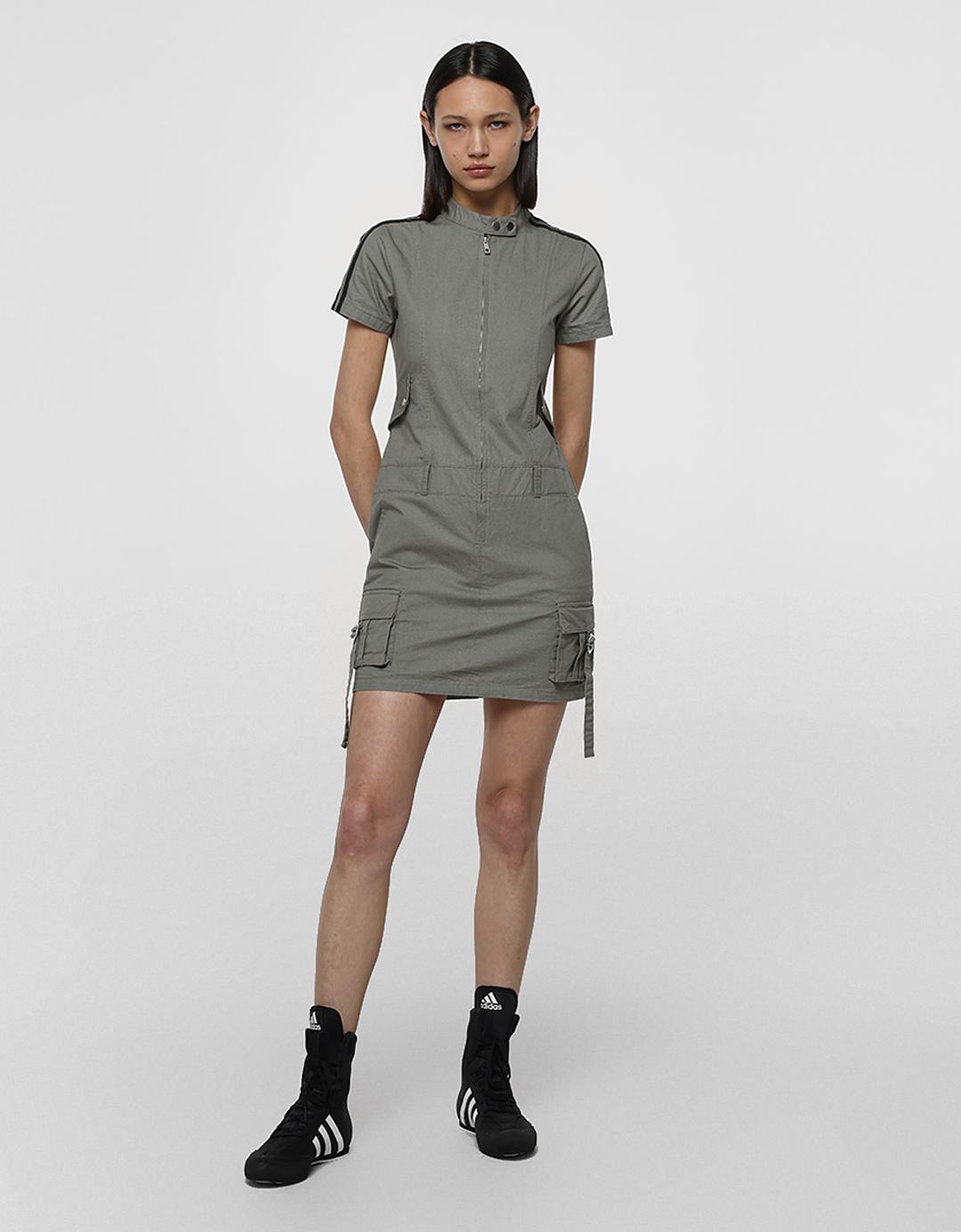 [MADE] 솔져드 카고 미니 원피스