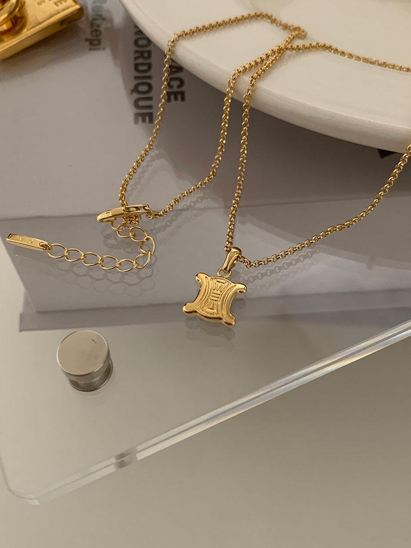 CELINE triomphe logo necklace