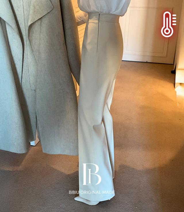 [겨울소재][B-MADE/옆지퍼ver]헤링본 하이머스트 양기모슬랙스(2color) [숨은지퍼 와이드 겨울슬랙스 기모긴바지 겨울소개팅]