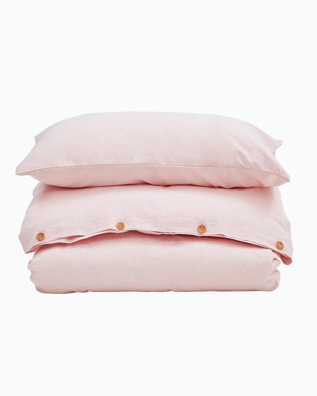 노르딕슬립 코튼 모달 이불 커버 멜란지 (발라드 핑크)