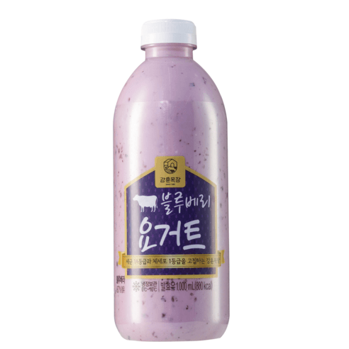 강훈목장 수제요거트 블루베리 1000ml, 1L, 1개 - 마시는 요구르트 | 쿠팡