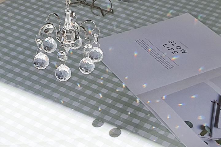 투명 크리스탈 샹들리에 인테리어 모빌 썬캐쳐