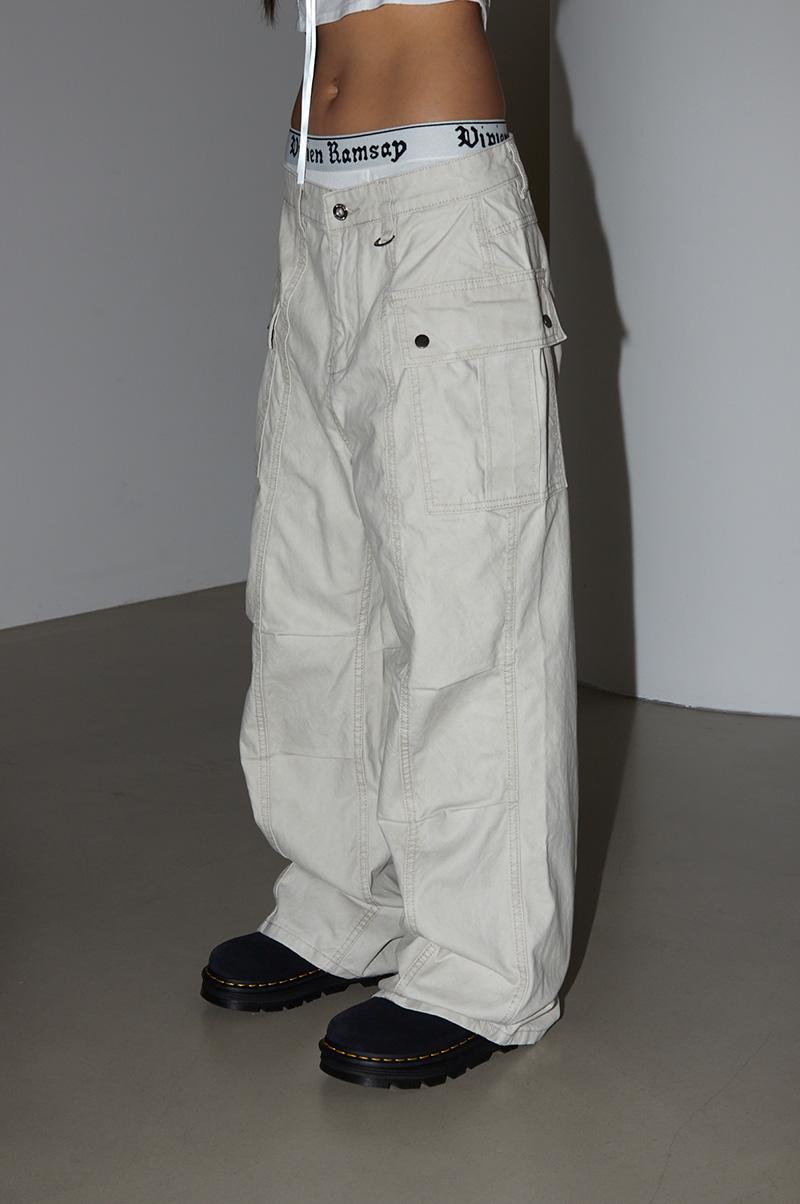 JANE VINTAGE CARGO COTTON PANTS