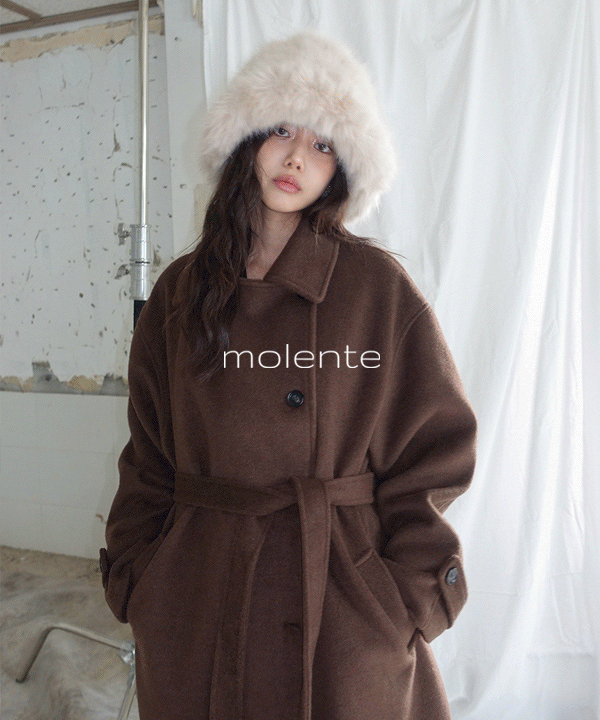 모렌트 [mlt] 폴리트 오버핏 울 더블 롱 코트