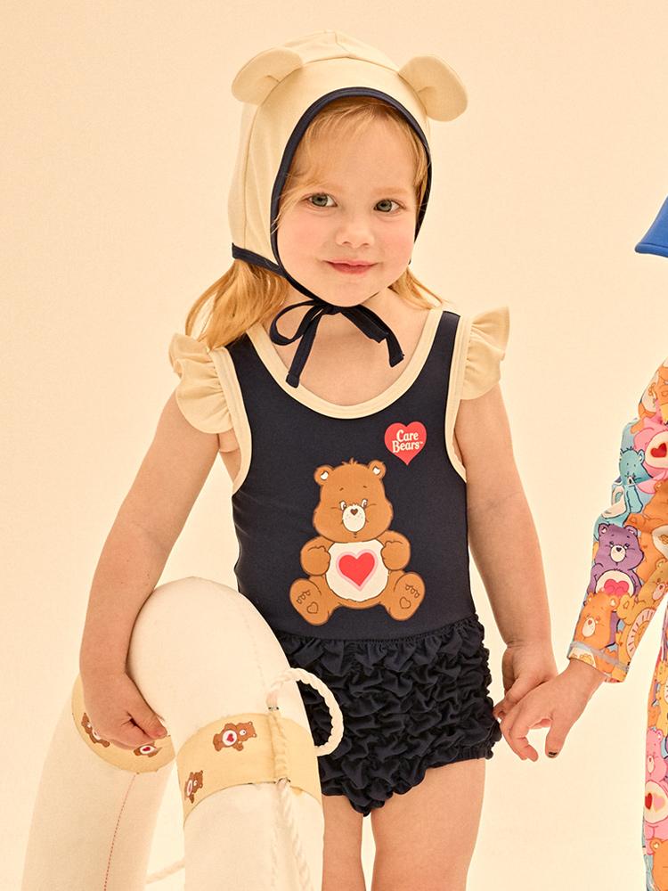 [케어베어] 텐더하트베어 원피스 스윔수트(플랩캡세트)