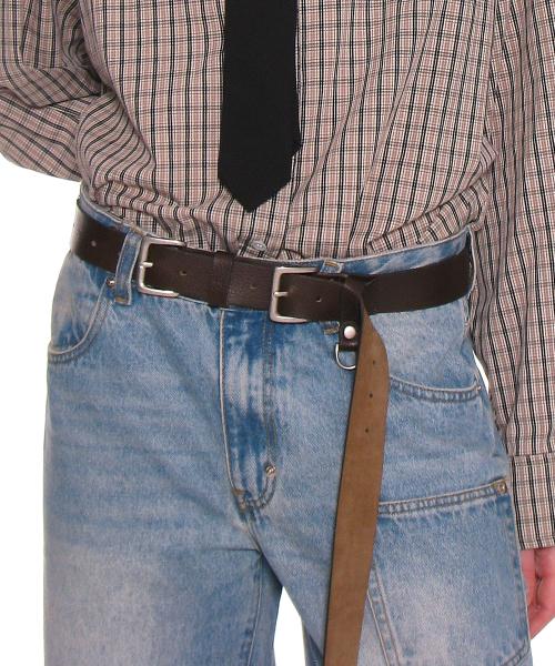 레더 엑스트라 롱 벨트_다크 브라운