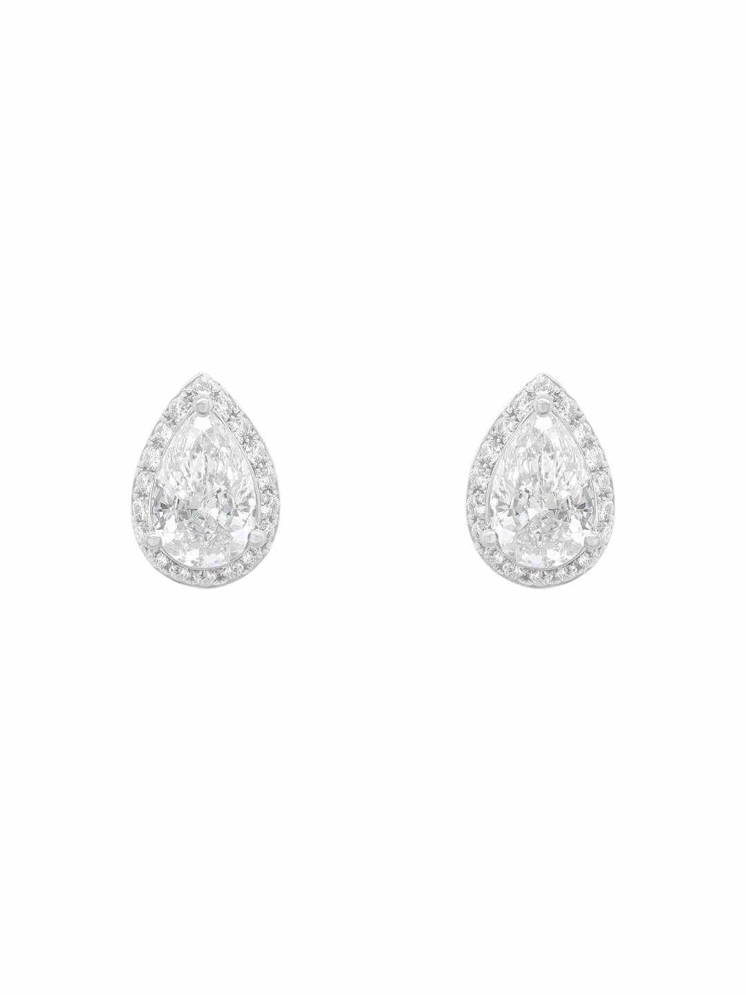 0.7ct (7부) PEAR HALO EARRING