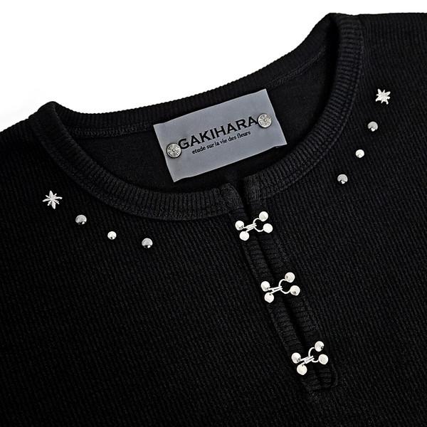 Heine western hook henryneck long sleeves (black)