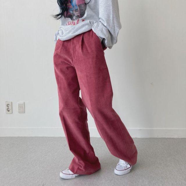 [UNISEX : 레트로 코듀로이 롱 와이드 팬츠,3color]_잇힝
