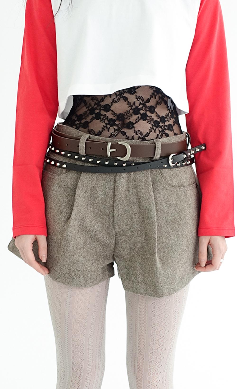 double cross stud belt