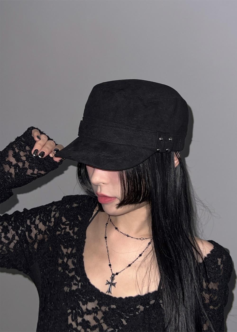 PUCCE SUEDE BUCKLE BELT HUNTING CAP 2color / 푸체 스웨이드 버클 벨트 헌팅 캡