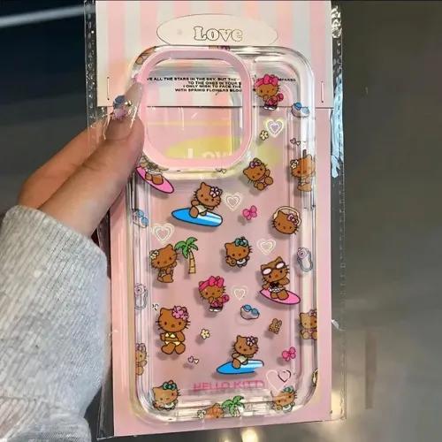태닝키티 투명 핑크포인트 키티 KT 아이폰케이스 아이폰미니13