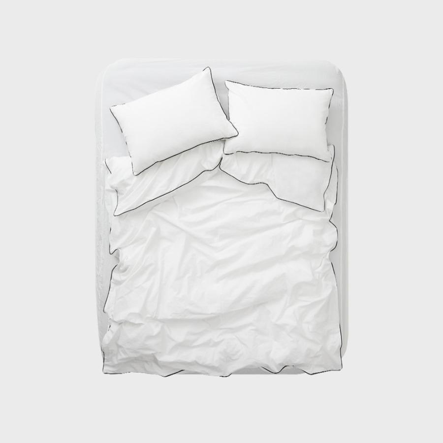 프레임 이불 베개 커버 세트 (SS/Q/K) Frame bedding set White/Black (SS/Q/K)