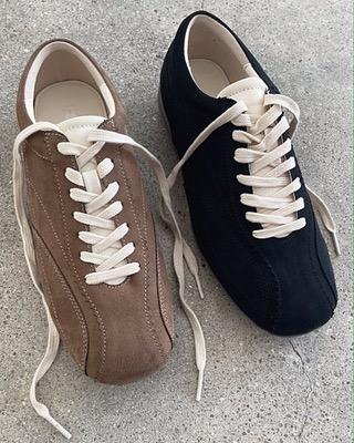 round suede sneakers (2color)