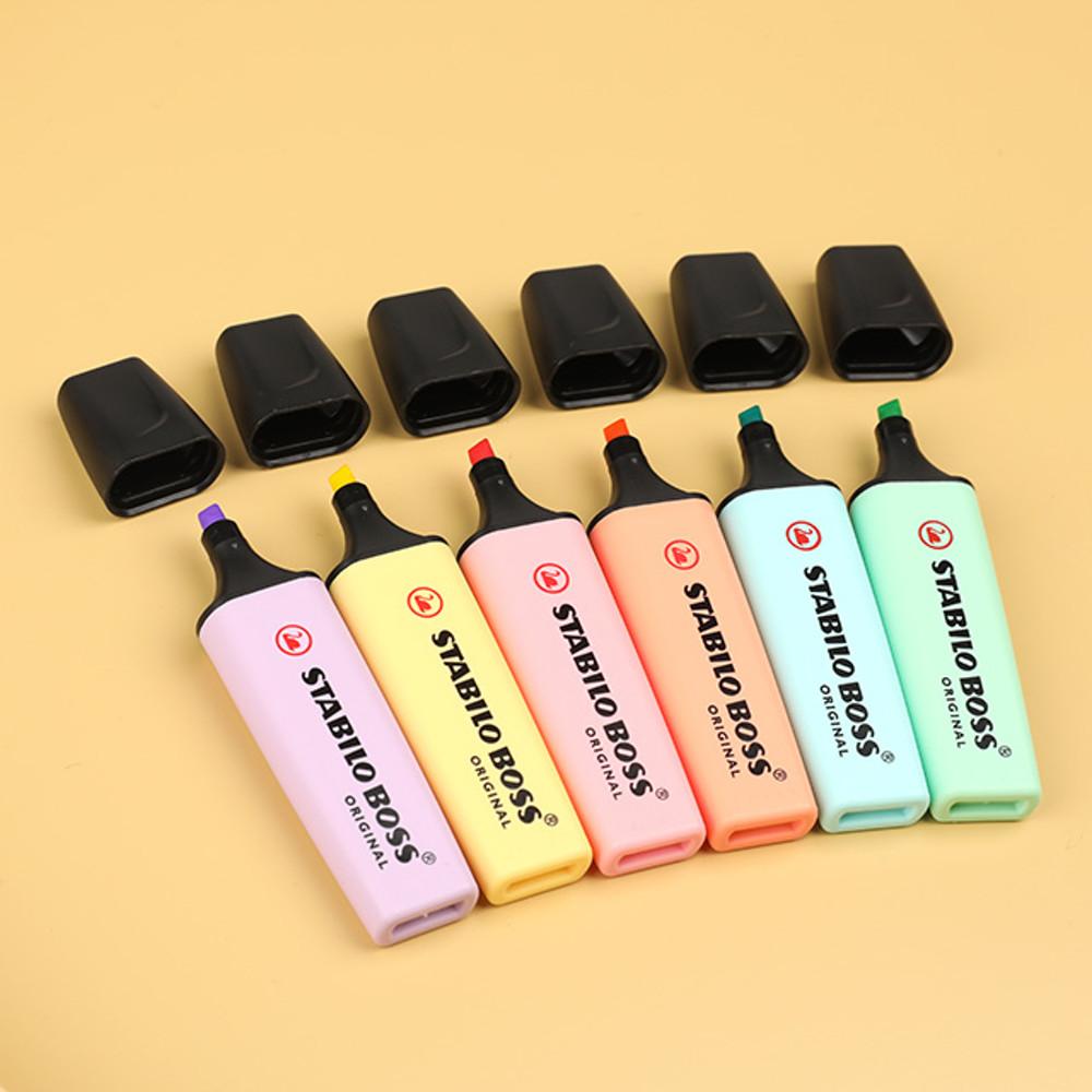 스타빌로 보스 파스텔 형광펜 6색 세트