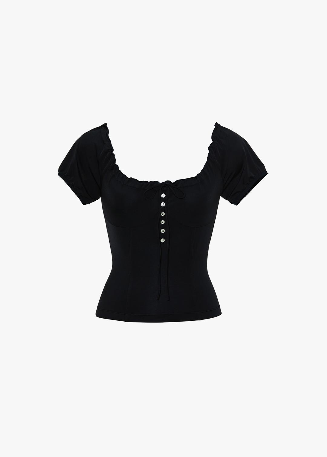 버튼 다운 쉬어 탑