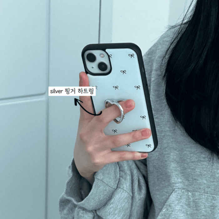 silver 핑거 하트링