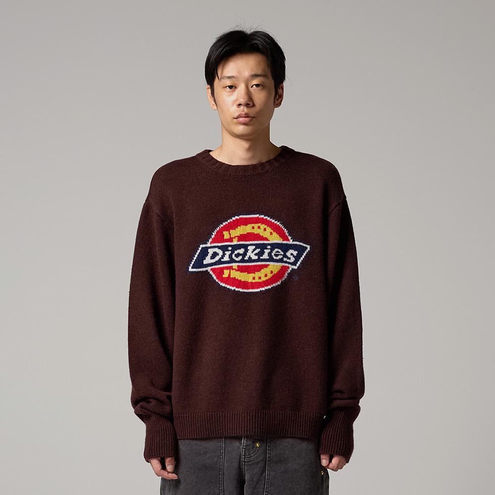 트리 로고 풀오버 니트 Brown