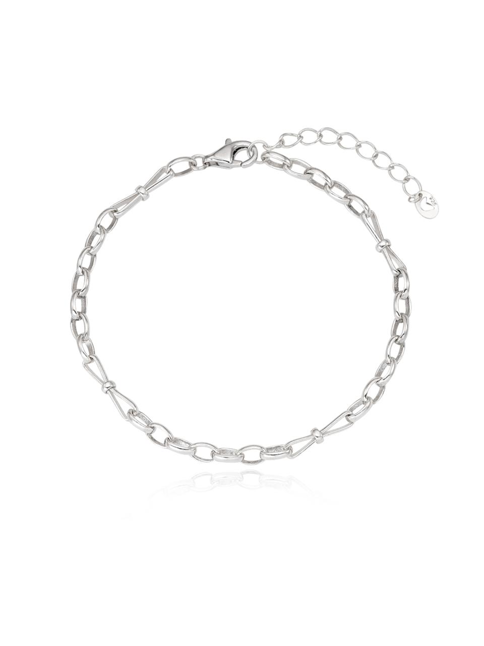 글로리 리본 실버 체인 팔찌 TBSSVW14133M