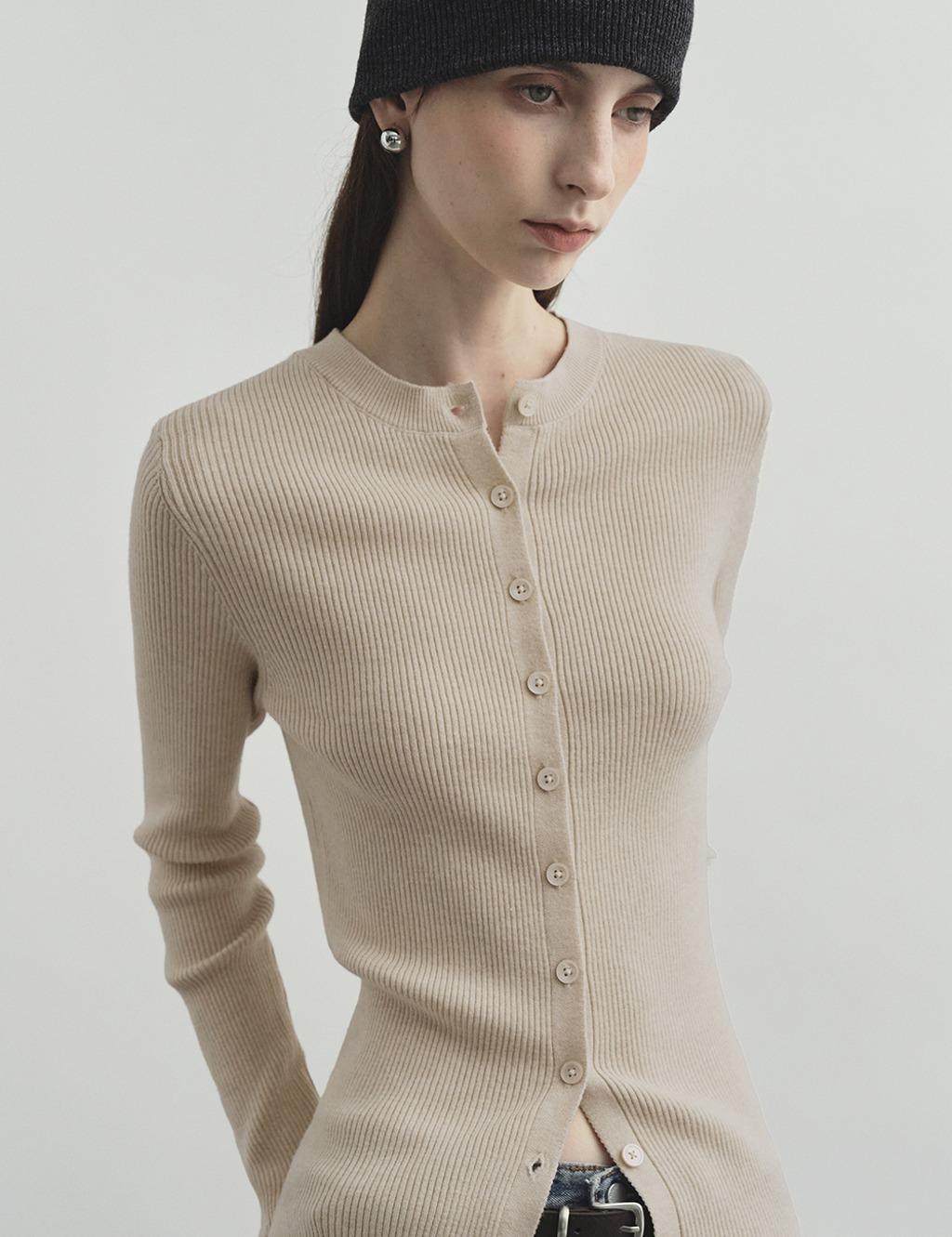 [12/31 예약배송] [5color] 골지 라운드넥 가디건 MDCD036