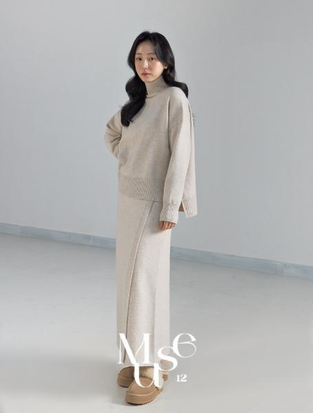 [Muse12]그레이스 랩 웜 하프넥 세트