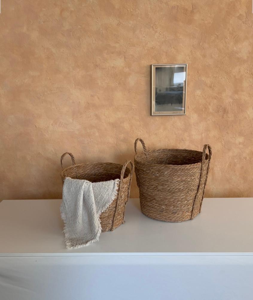 Low Natural Woven Basket (3Size) 로우 내추럴 우븐 바스켓