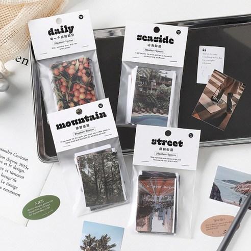 인스타 감성 데일리 풍경 실사 다꾸 스티커 4종 - 팬시스티커 | 쿠팡