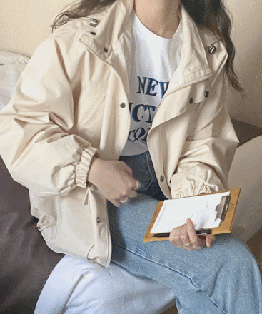 [무료배송]로빈 후드 숏 바람막이 스트링 사파리 코튼 야상 자켓 점퍼 / 3 colors!