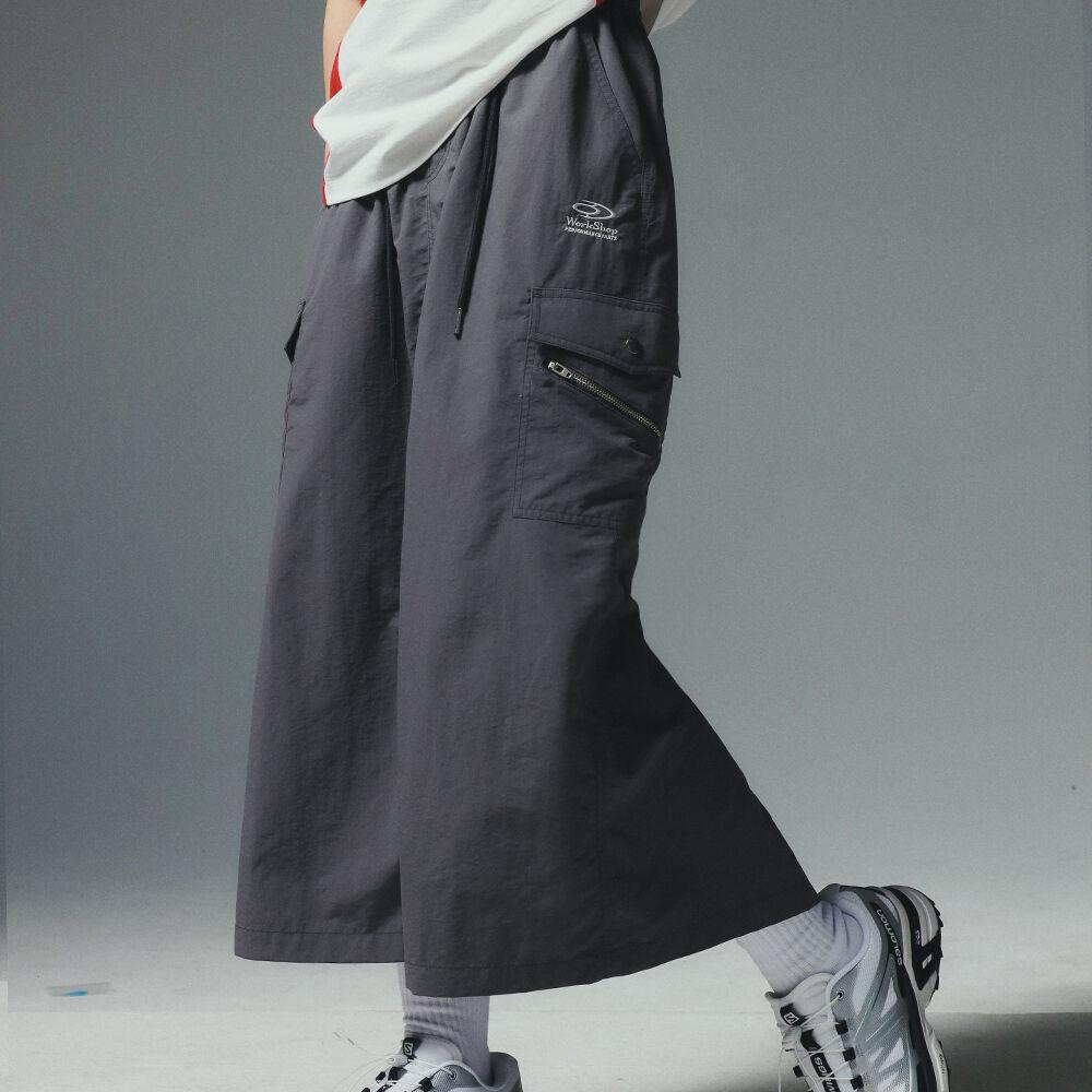 워크샵 지퍼 포켓 스커트 차콜