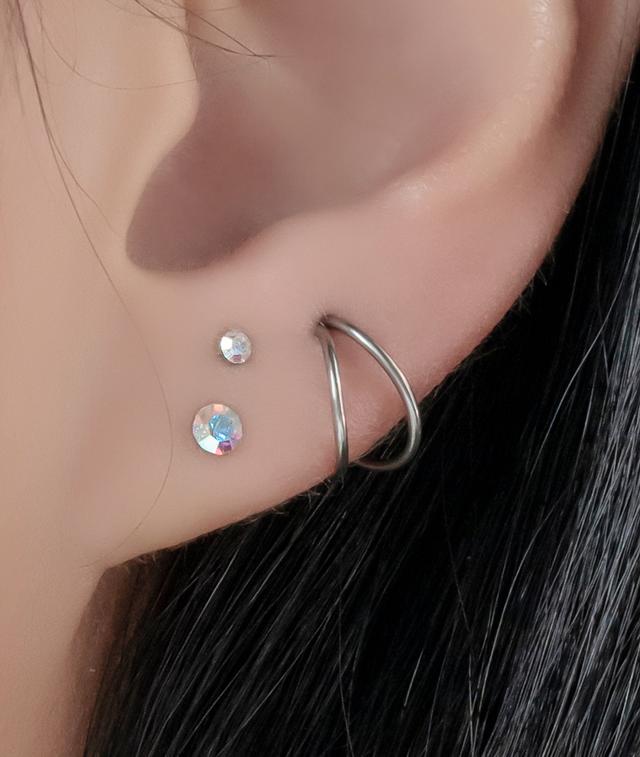 써지컬 피어싱 간편착용 얇은 링피어싱 0.8mm