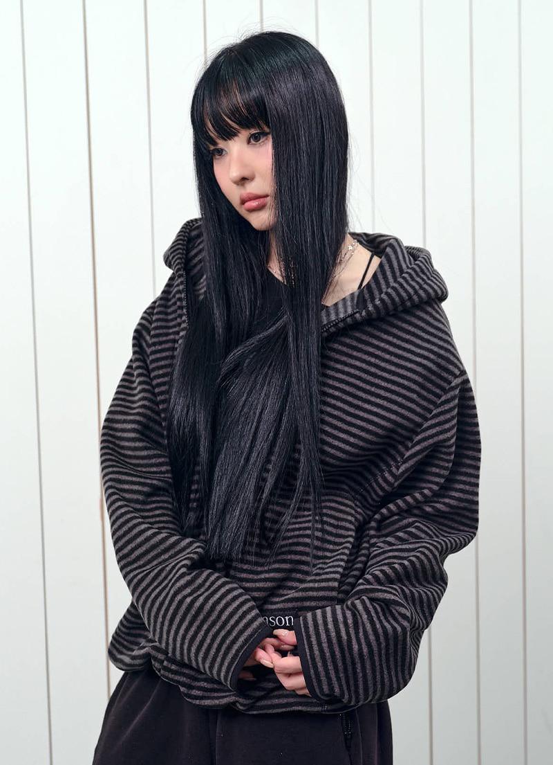 DORIS FLEECE ZIP-UP / BLACK