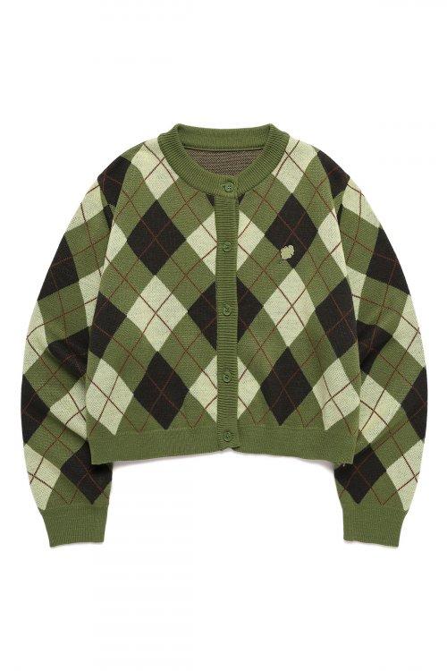CC ARGYLE CARDIGAN GREEN(CY2CFFK681A)