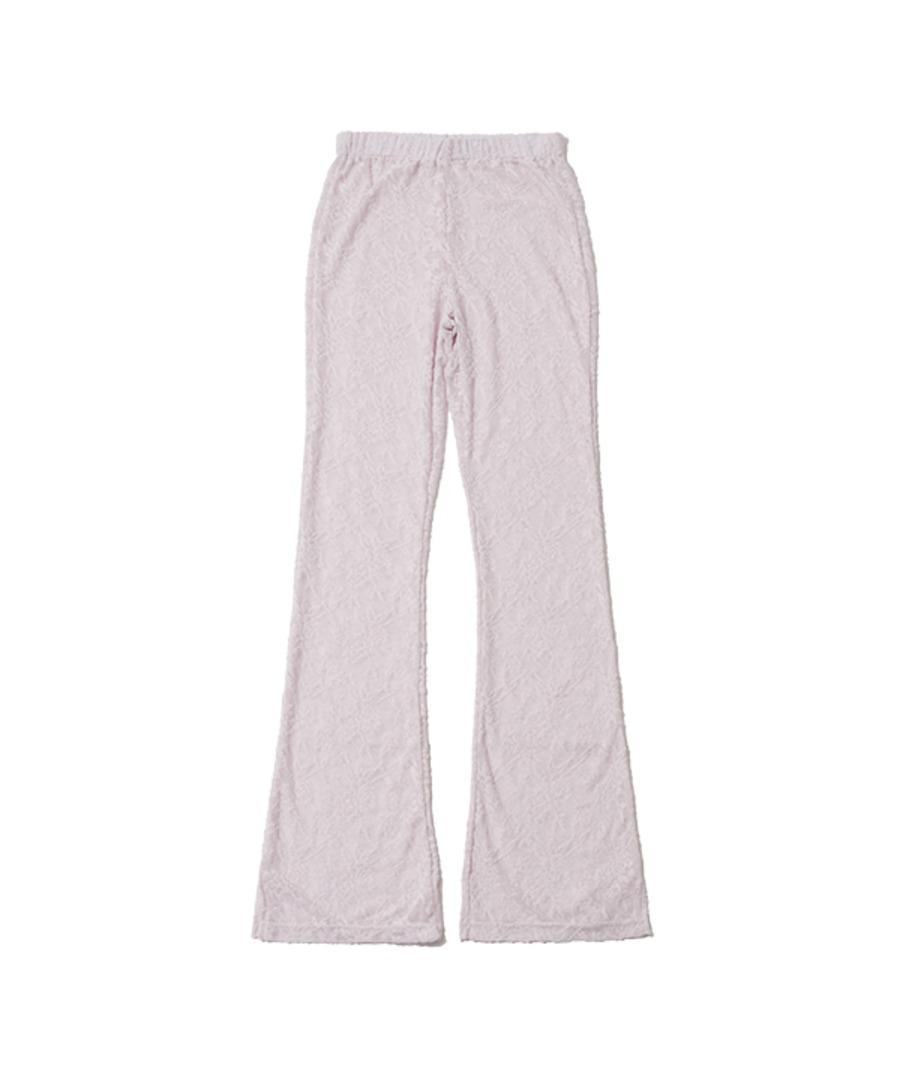 Lace Bootcut Leggings Pants (pink)