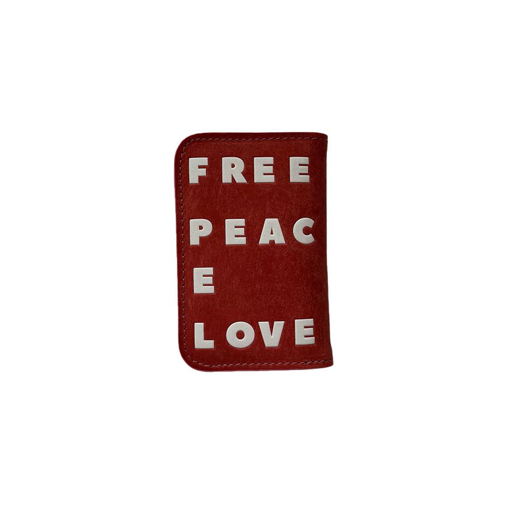 FREE PEACE LOVE 지갑 - 핑크