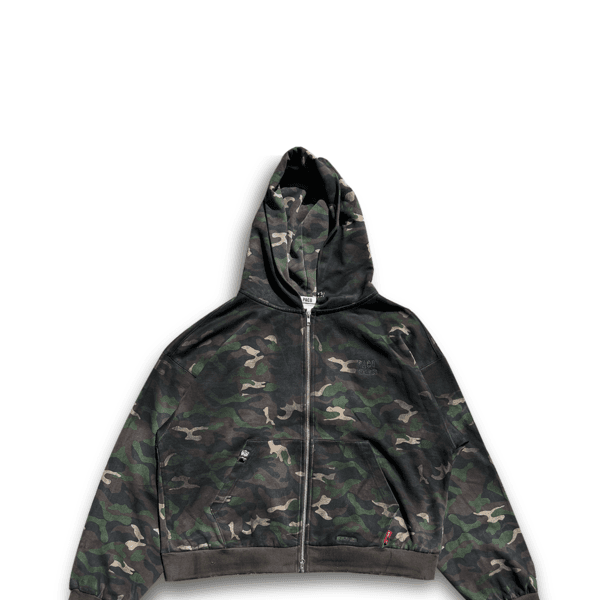 DIRTY METAL ZIP UP HOODIE - CAMO