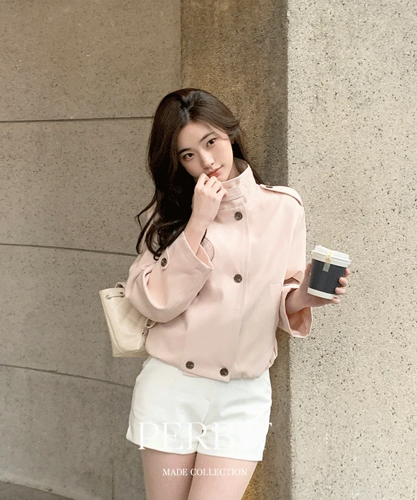 [물복트렌치🍑] [P.B MADE] 블라썸 여리트렌치 크롭 자켓 - 2color(1~2주 입고소요)